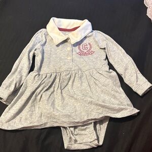 Carter's Gray Long Sleeve Dress with White Collar